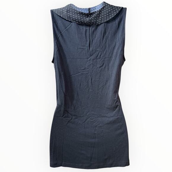 NEW YORK & COMPANY Size M Black White Squares Stretch Womens Formal Top Office - Picture 6 of 10